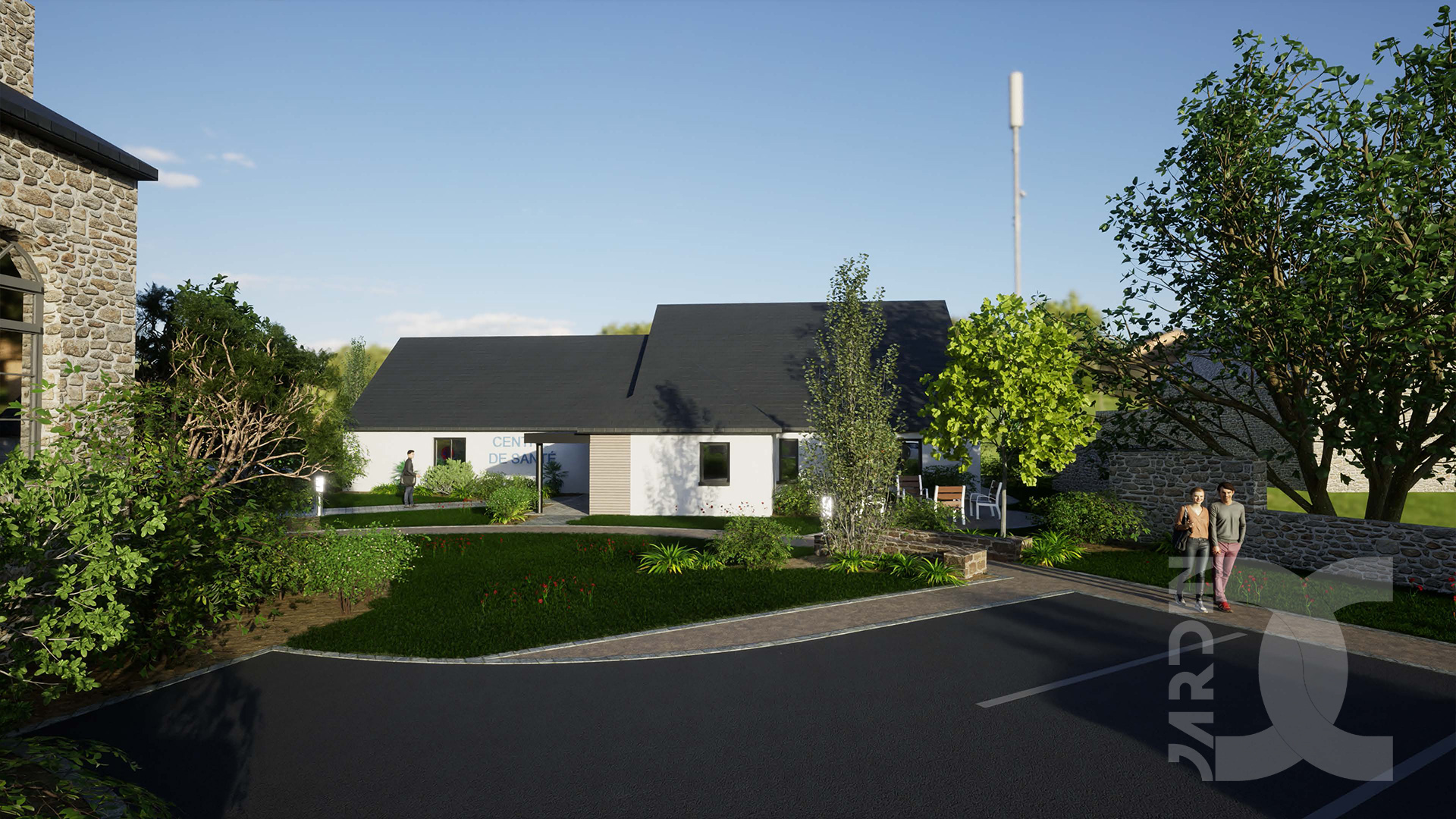 Intégration paysagère d’un pôle santé dans un tissu rural